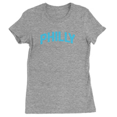 Philly Philadelphia Pride graphic on Women's Heavyweight Cotton T-Shirt in Heather Grey