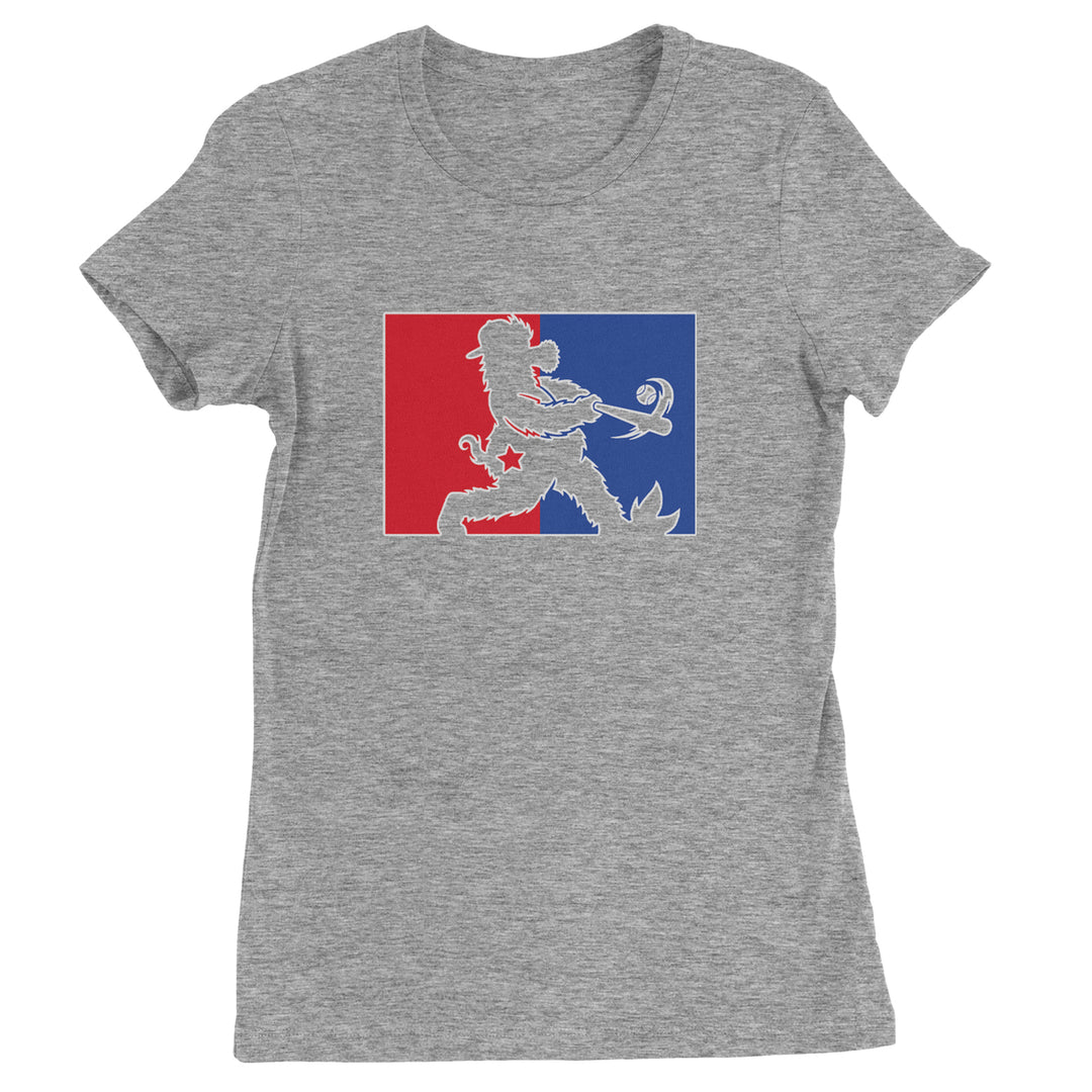 Batter Up Philly Baseball Phan Womens T-shirt Heather Grey
