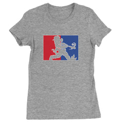 Batter Up Philly Baseball Phan Womens T-shirt Heather Grey