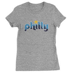 Skyline Philly Philadelphia Womens T-shirt Heather Grey