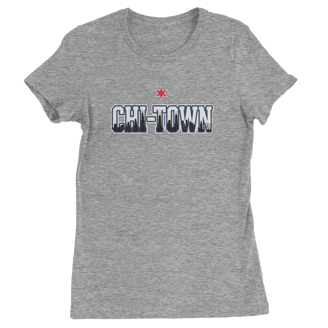 Chicago Chi-Town City Pride Womens T-shirt Heather Grey