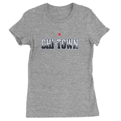 Chicago Chi-Town City Pride Womens T-shirt Heather Grey