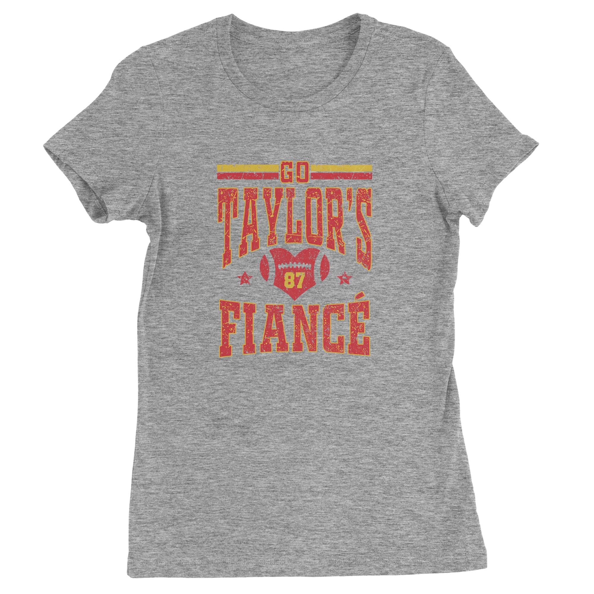 Go Taylor's Fiancé Engagement Game Day Womens T-shirt Heather Grey