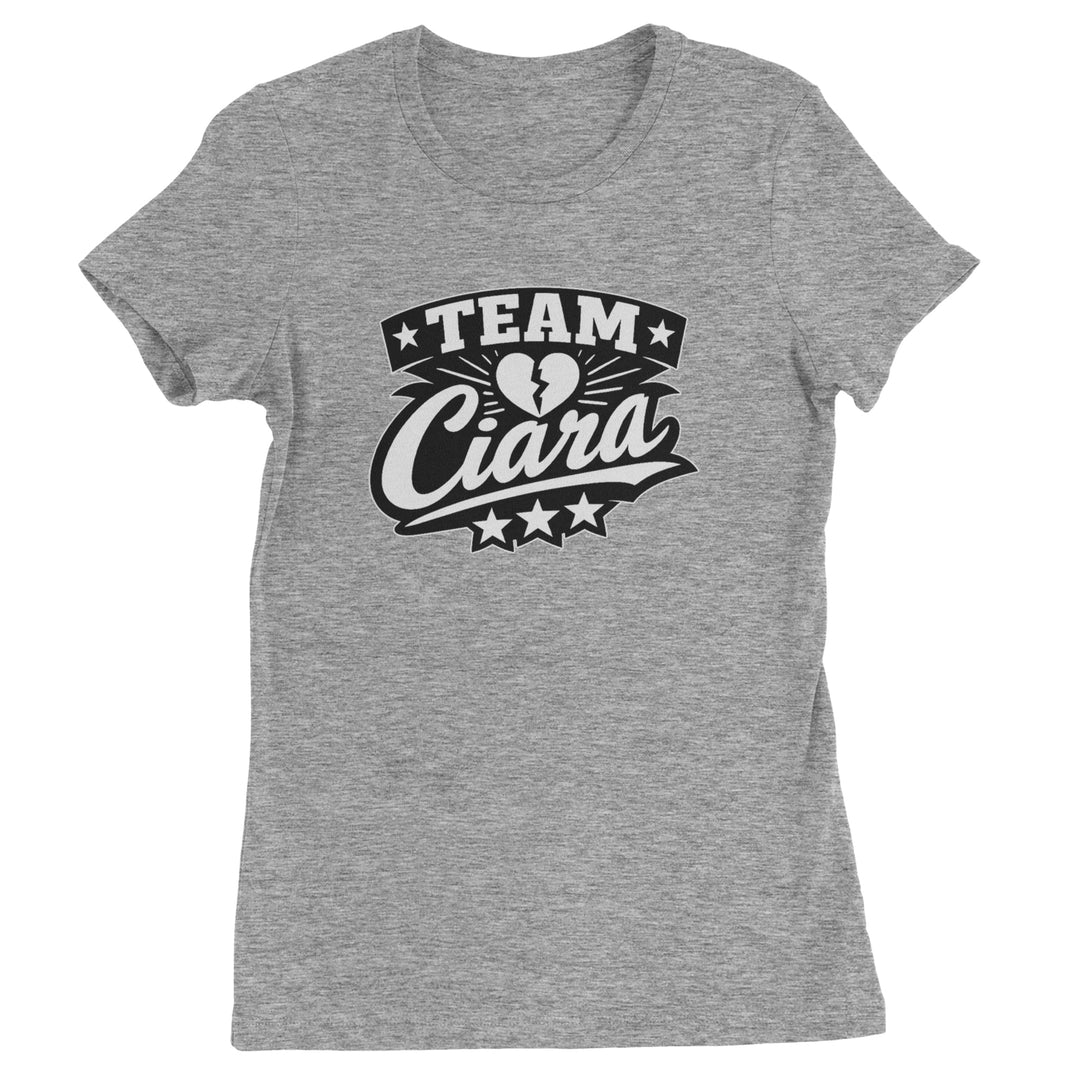 Team Ciara Scamanda Broken Heart Womens T-shirt Heather Grey