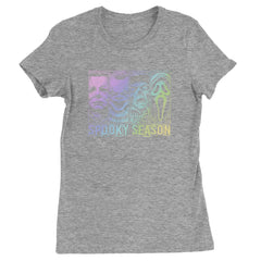 Spooky Season Horror Icons Halloween Womens T-shirt Heather Grey