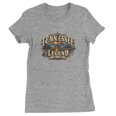 Tennessee Legend Country Music Dolly Womens T-shirt Heather Grey