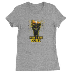 Hoist The Cone Pittsburgh Pride Womens T-shirt Heather Grey