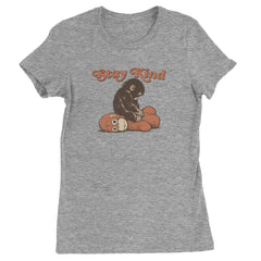 Punch Stay Kind Macaque Womens T-shirt Heather Grey