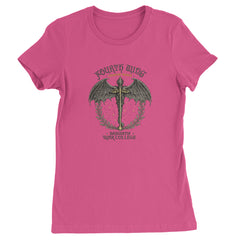 Fourth Wing Dragon Rider Vintage Basgiath War College Womens T-shirt Hot Pink