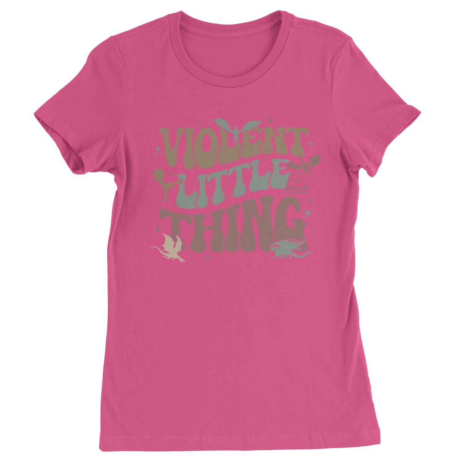 Violent Little Thing Dragon  Womens T-shirt Hot Pink