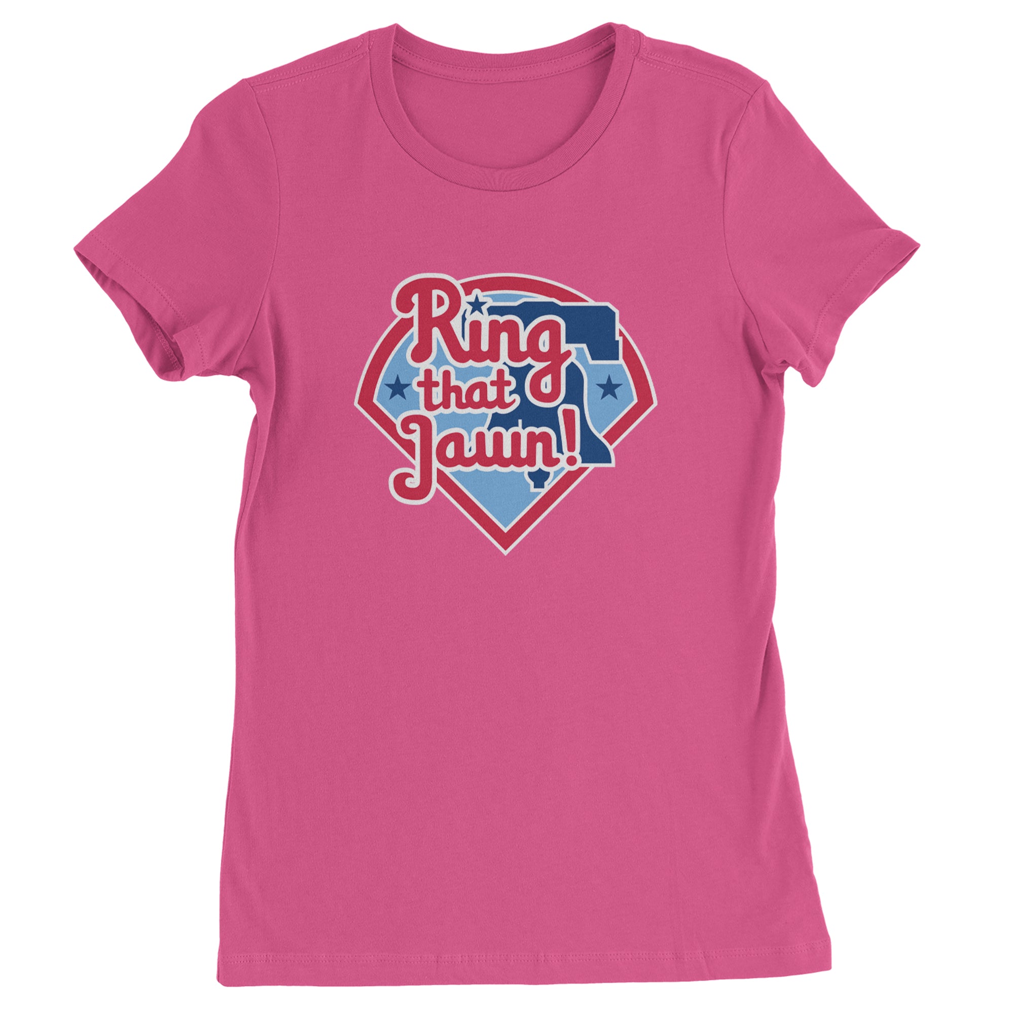 Ring That Jawn Philly Baseball Womens T-shirt Hot Pink