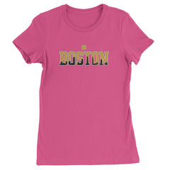 Boston City Pride Irish Womens T-shirt Hot Pink