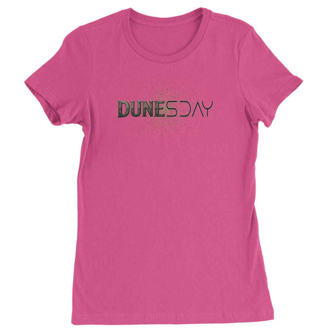 DunesDay Desert Apocolypse Womens T-shirt Hot Pink