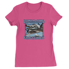 Bombardino Crocodilo Brainrot Womens T-shirt Hot Pink