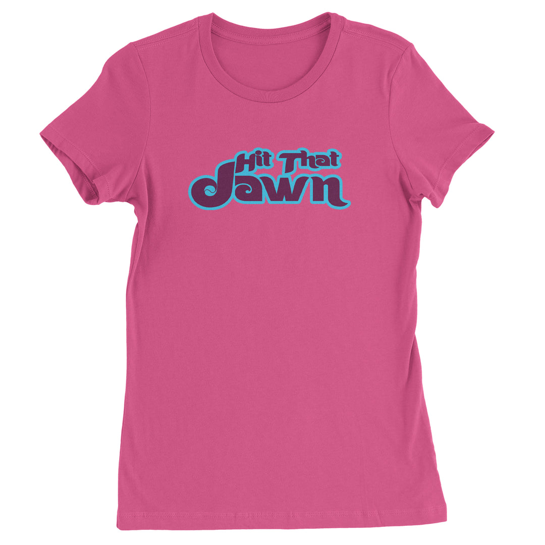 Hit That Jawn Philly Baseball graphic on Women's Heavyweight Cotton T-Shirt in Hot Pink