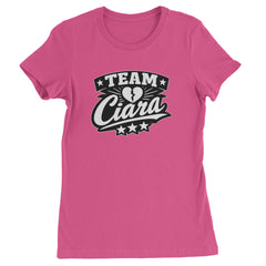 Team Ciara Scamanda Broken Heart Womens T-shirt Hot Pink