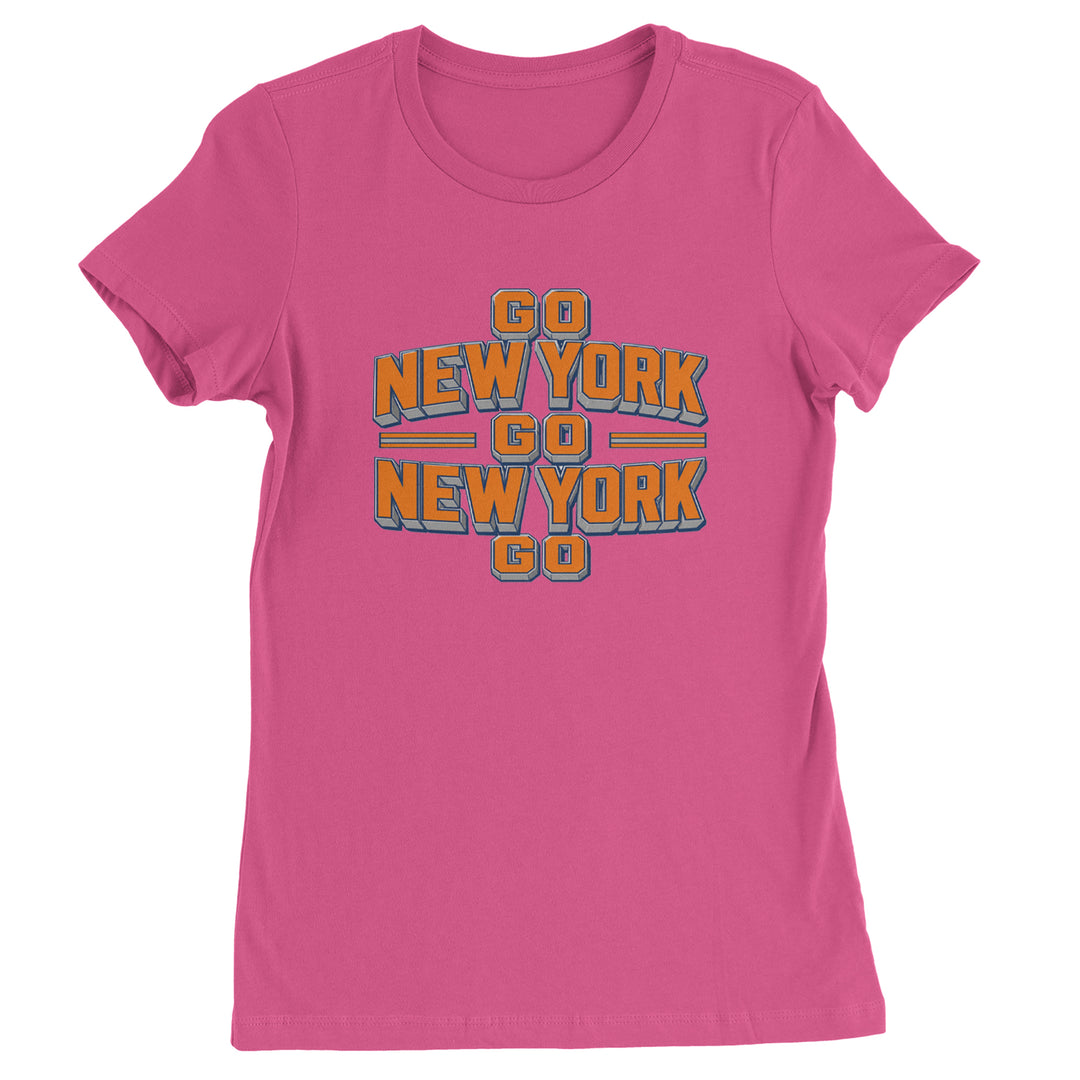 Go New York Go Basketball Womens T-shirt Hot Pink