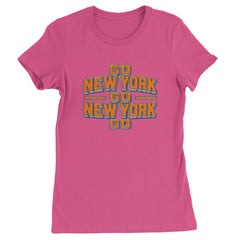Go New York Go Basketball Womens T-shirt Hot Pink