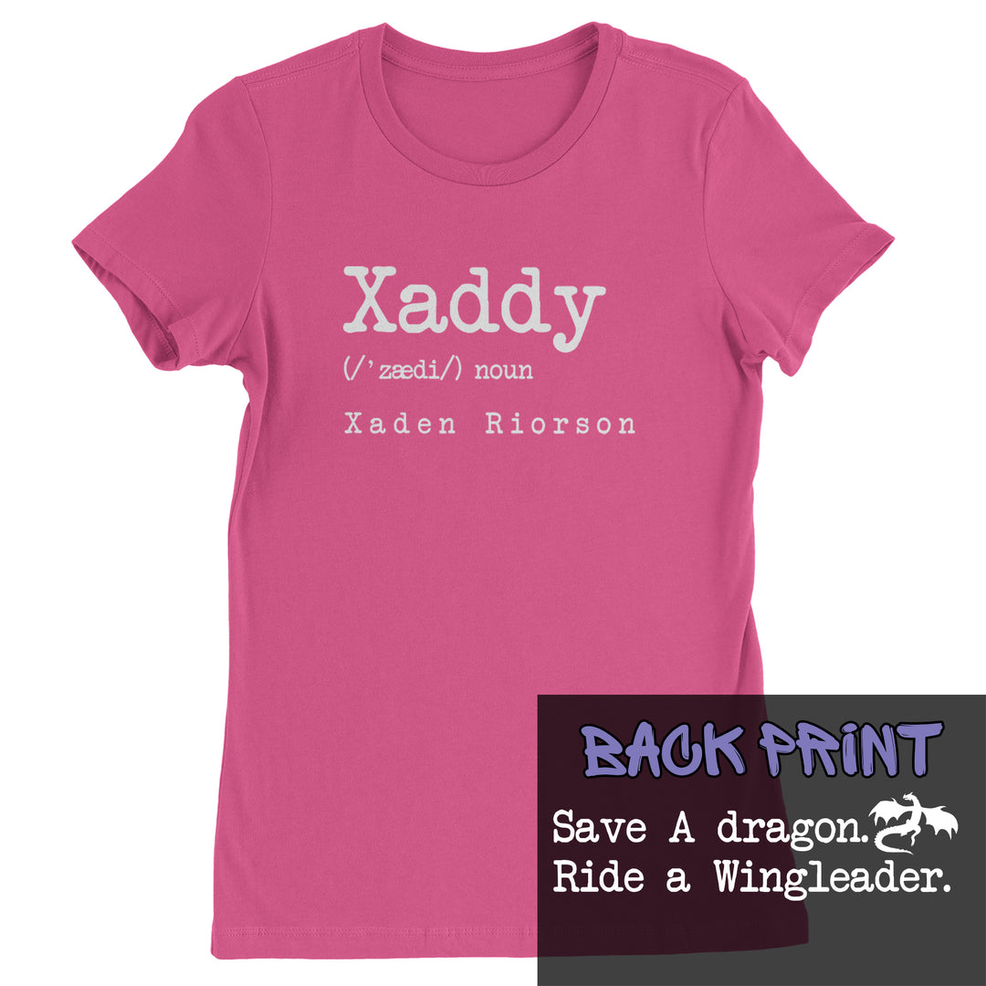 Xaddy Save A Dragon Ride A Wingleader Womens T-shirt Hot Pink