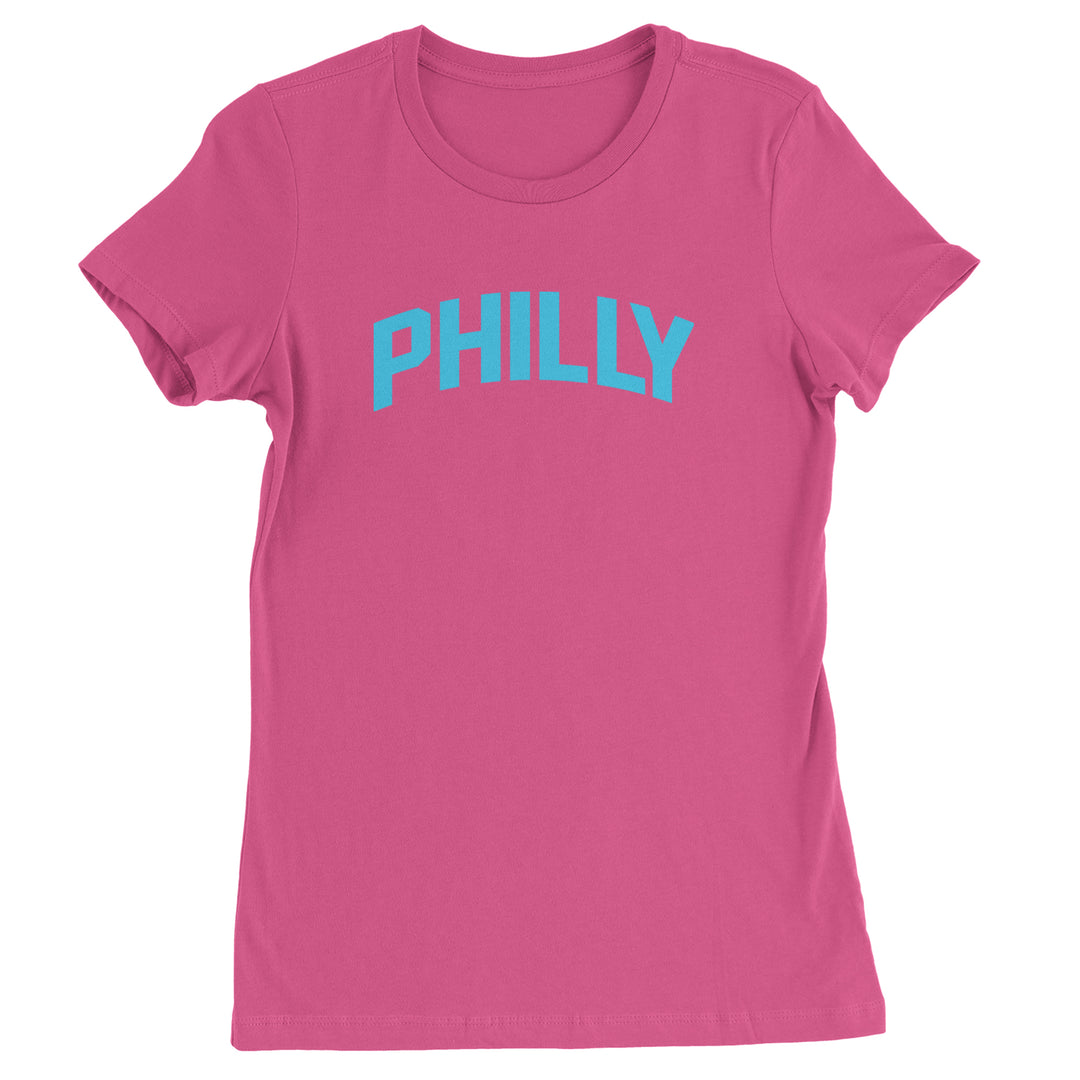 Philly Philadelphia Pride graphic on Women's Heavyweight Cotton T-Shirt in Hot Pink