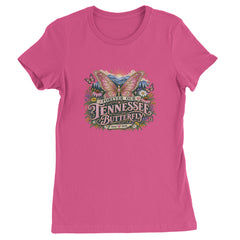 Forever Our Tennessee Butterfly Dolly Womens T-shirt Hot Pink