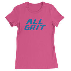 All Grit Detroit Football Womens T-shirt Hot Pink