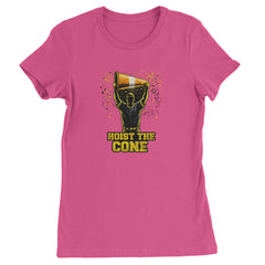 Hoist The Cone Pittsburgh Pride Womens T-shirt Hot Pink