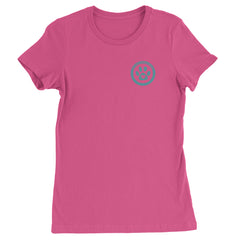 TLC To Love a Canine Dog Rescue Teal Womens T-shirt Hot Pink