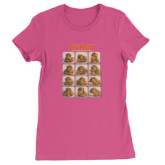 Punch Play Hard Love Harder Womens T-shirt Hot Pink