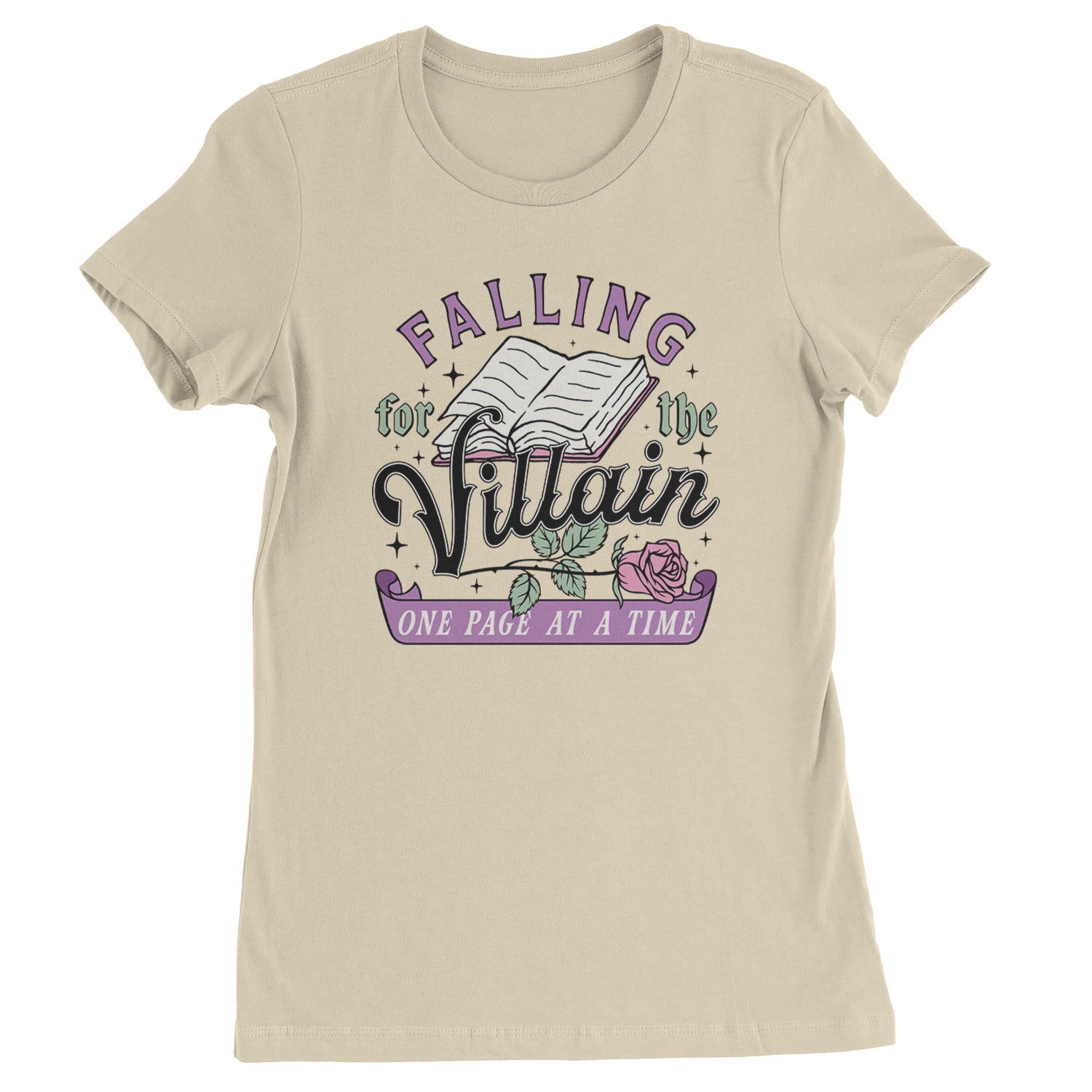 Falling For The Villain One Page At A Time  Womens T-shirt Ivory