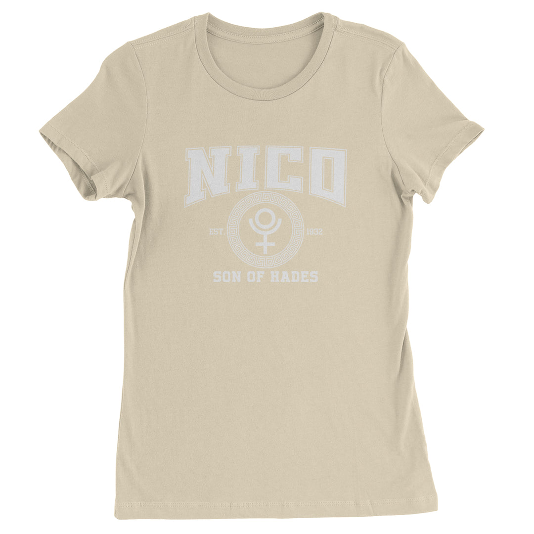 Nico Son of Hades Underworld Crest Womens T-shirt Ivory