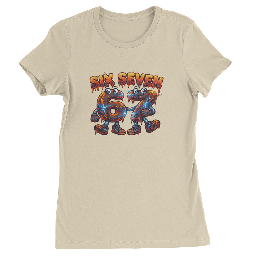 67 Lava Lightning Six Seven Meme Womens T-shirt Ivory