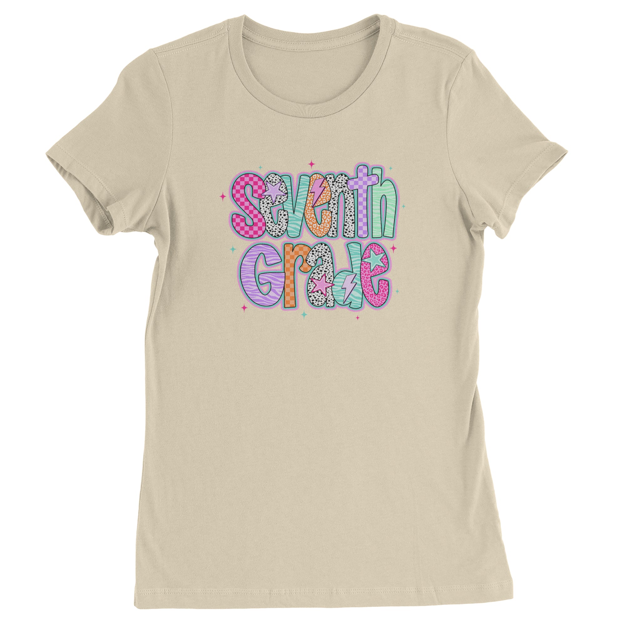 Seventh Grade Swagger Colorful Back to School Womens T-shirt Ivory