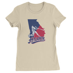Atlanta Georgia Batter Up Womens T-shirt Ivory