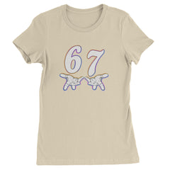 67 Hands Meme Viral Drill Womens T-shirt Ivory