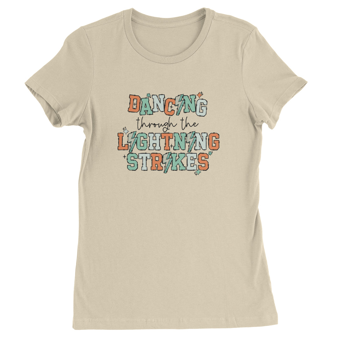 Dancing Through The Lightning Strikes Womens T-shirt Ivory