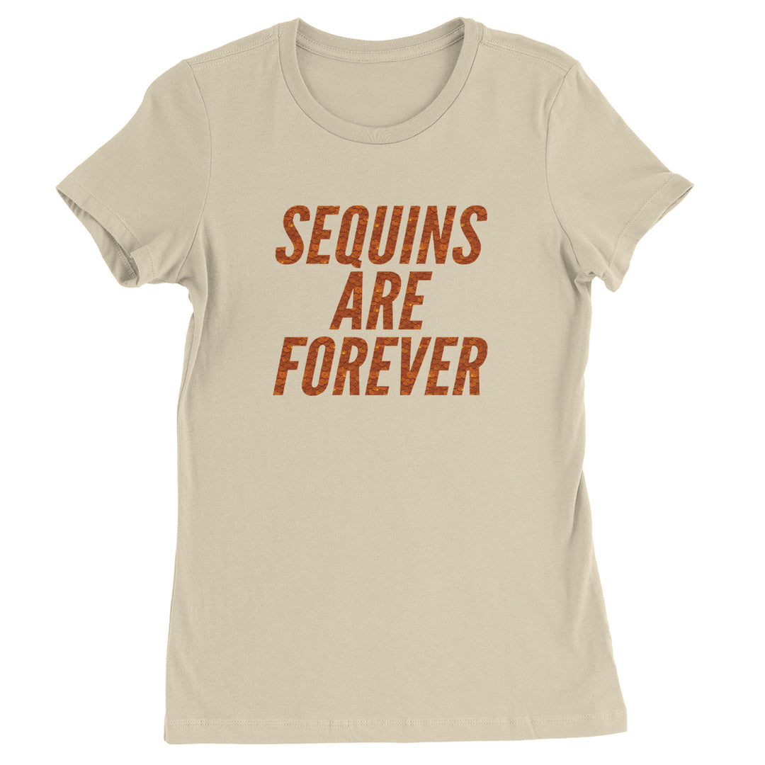 Sequins Are Forever Retro Glam Womens T-shirt Ivory