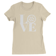 TLC LOVE Dog Rescue Womens T-shirt Ivory