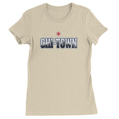 Chicago Chi-Town City Pride Womens T-shirt Ivory