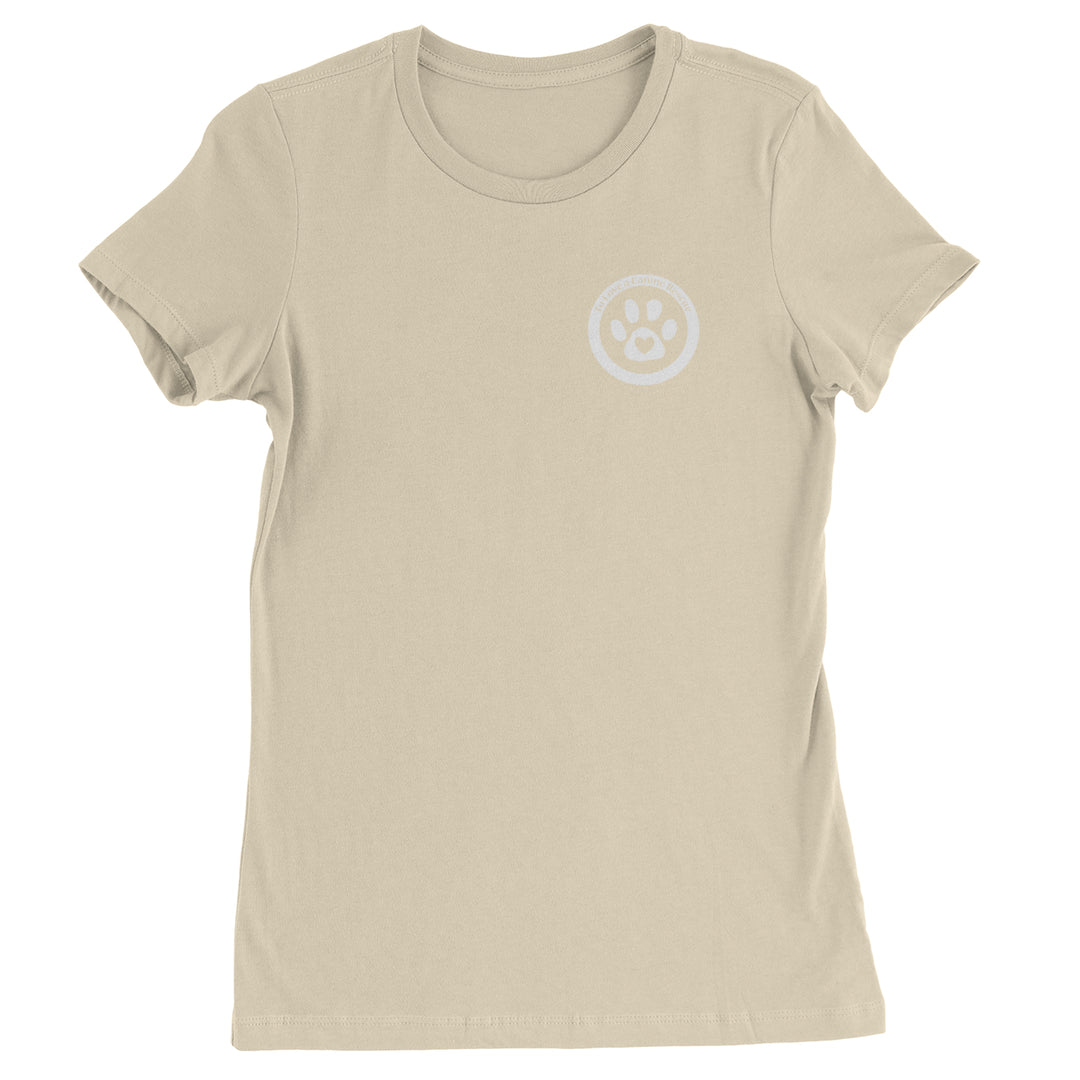 TLC To Love a Canine Dog Rescue White Womens T-shirt Ivory