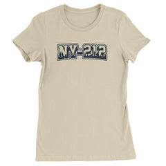 New York City 212 Area Code Skyline  Womens T-shirt Ivory
