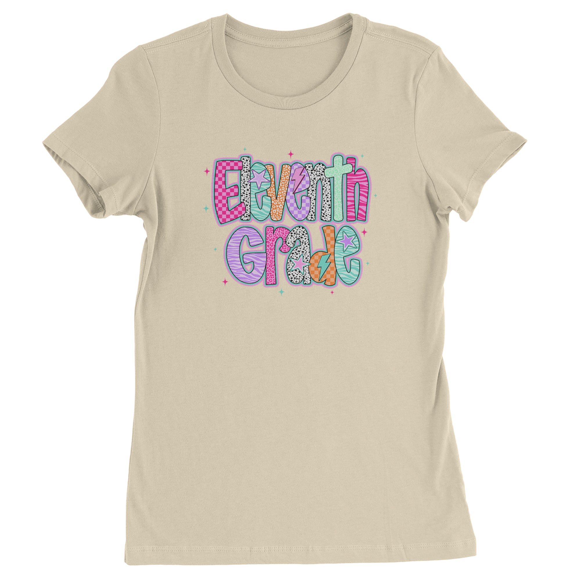 Eleventh Grade Extra Colorful Back to School Womens T-shirt Ivory