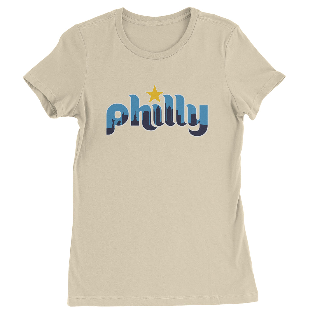 Skyline Philly Philadelphia Womens T-shirt Ivory