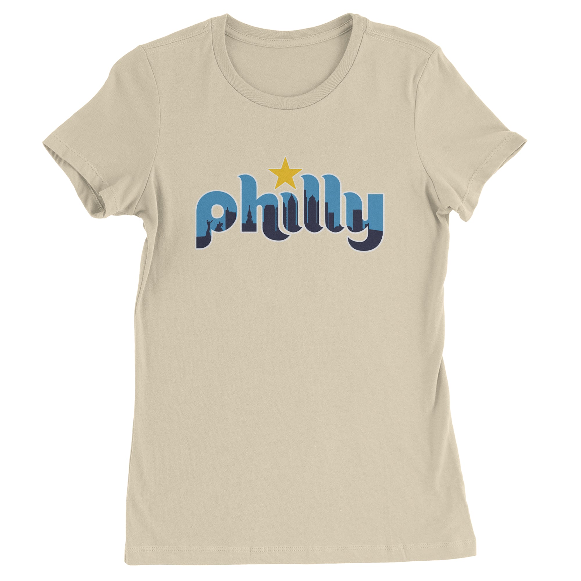 Skyline Philly Philadelphia Womens T-shirt Ivory