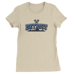Detroit Motor City Retro Piston Womens T-shirt Ivory