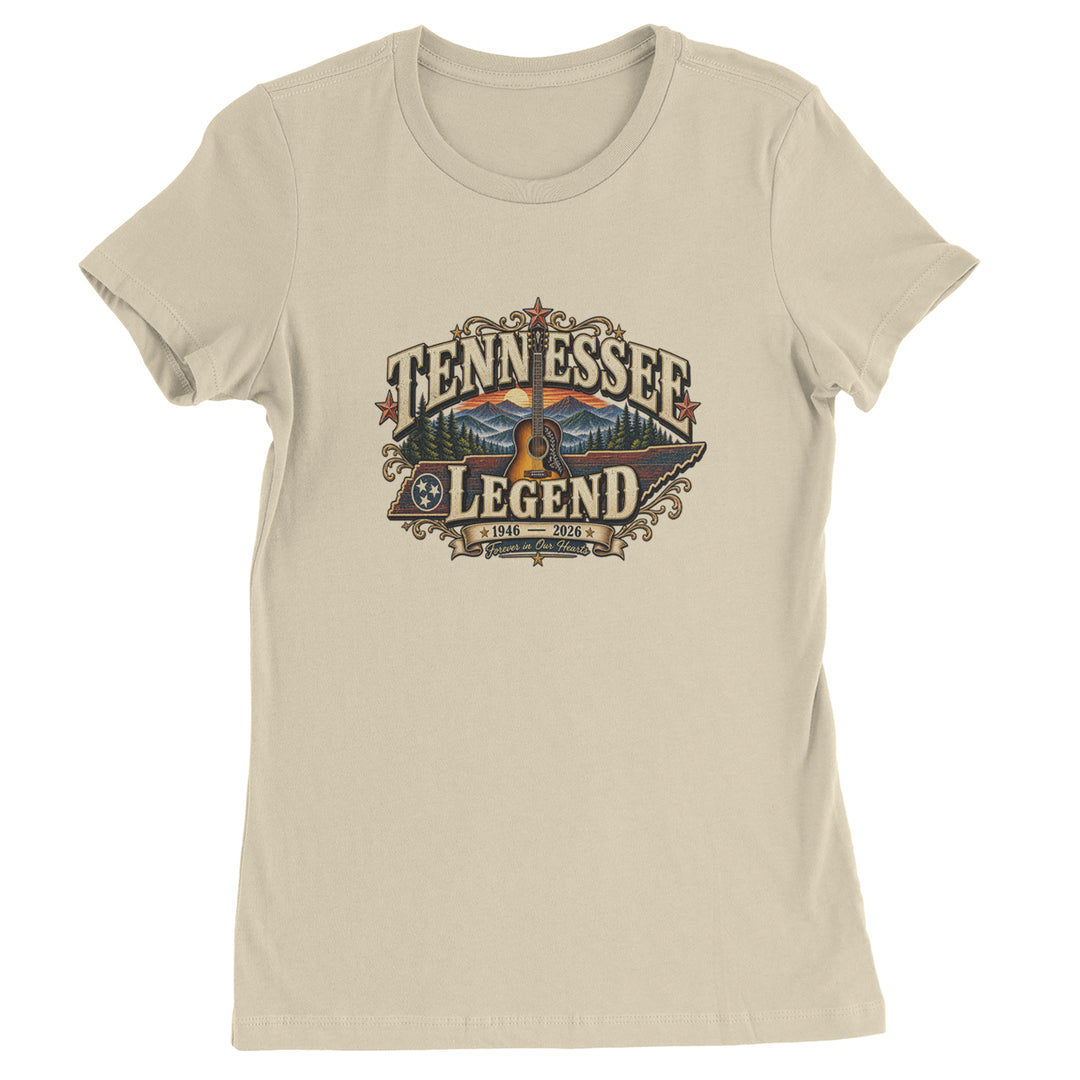 Tennessee Legend Country Music Dolly Womens T-shirt Ivory