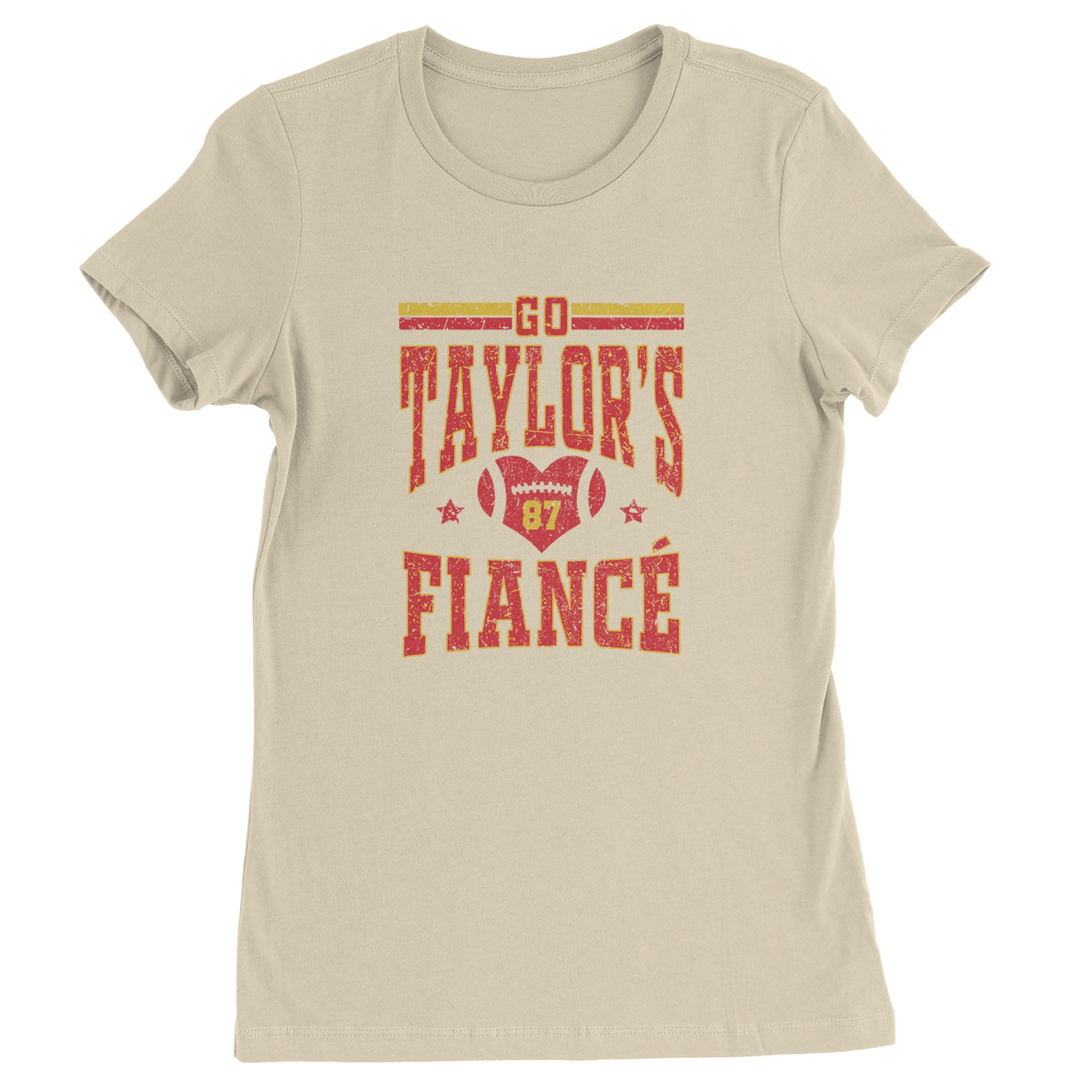 Go Taylor's Fiancé Engagement Game Day Womens T-shirt Ivory