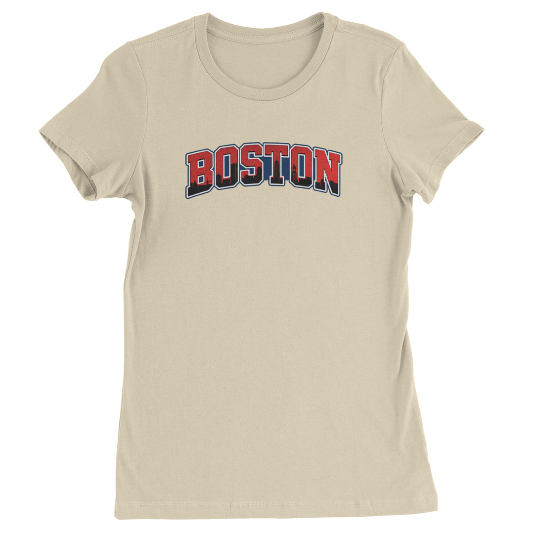 Boston City Pride Skyline Womens T-shirt Ivory
