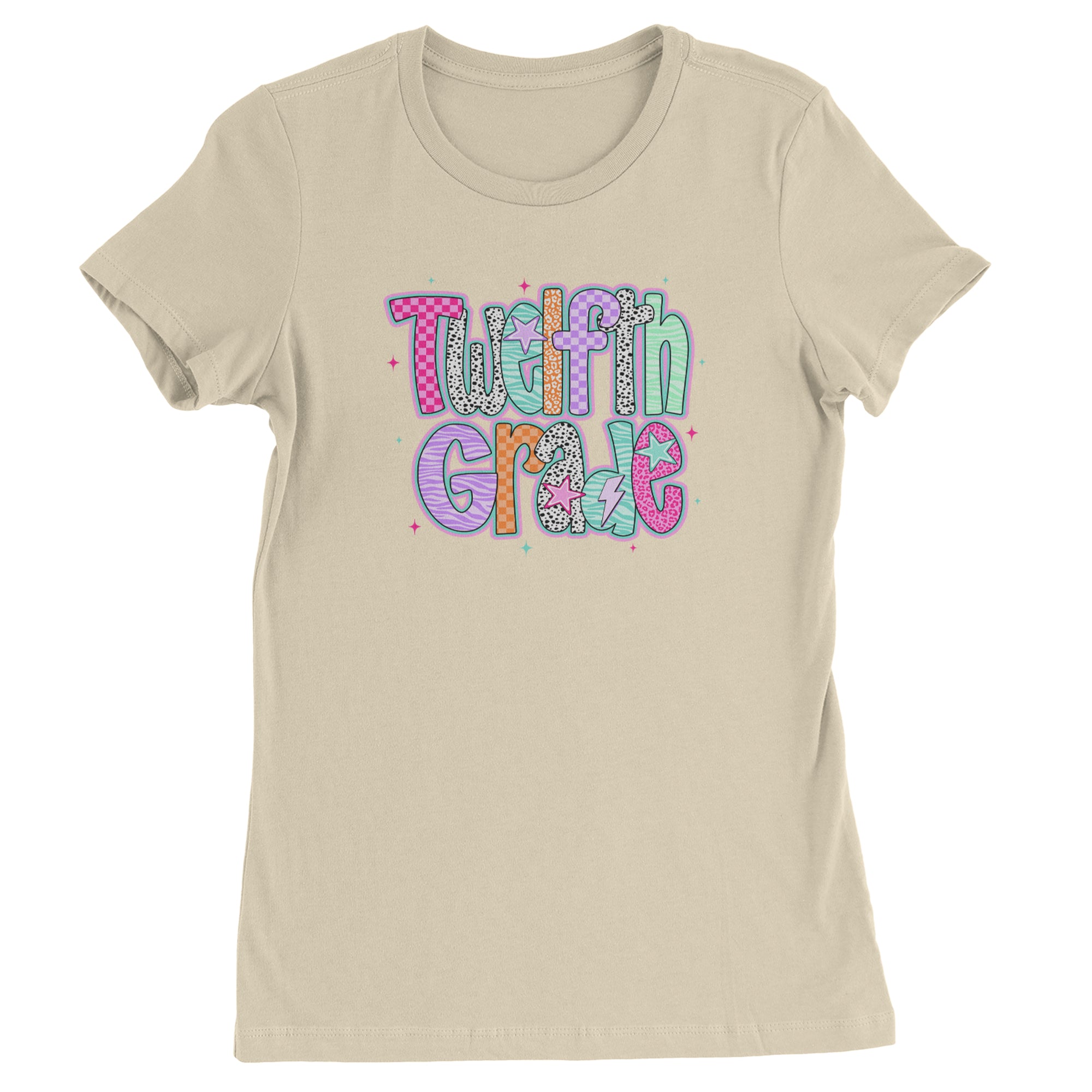 Senior Year Colorful Back to School Womens T-shirt Ivory