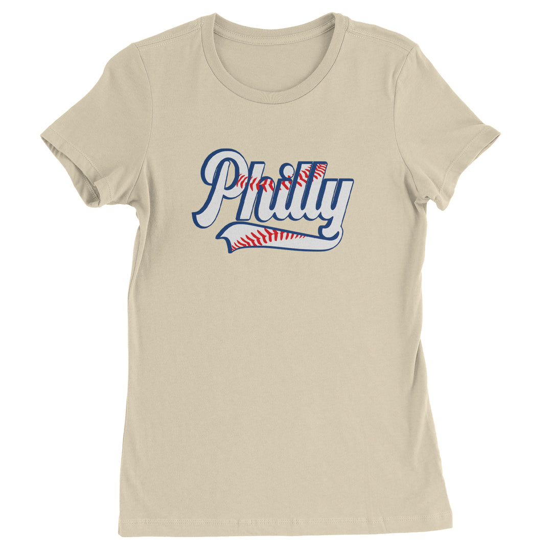 Philly Baseball Stitching Womens T-shirt Ivory
